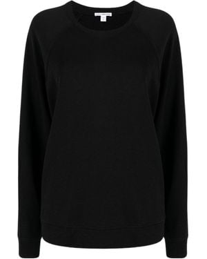 James Perse French Terry Crew Sweatshirt - Black