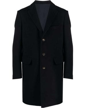 Eleventy Felted Single-Breasted Coat - Black