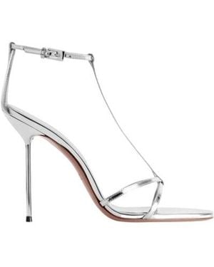 Paris Texas Lidia T-Strap Heeled Sandals - White