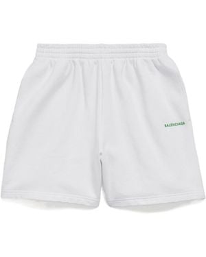 Balenciaga Bodies Oversized Cotton Shorts - White