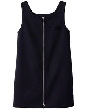 Miu Miu Double Cashmere Dress - Blue