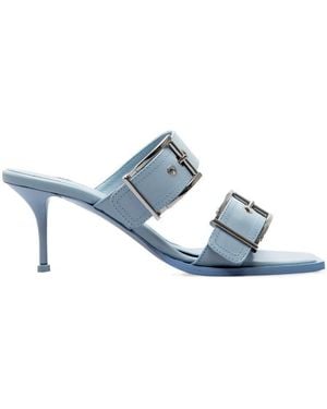 McQueen Buckle Detailed Sandals - Blue