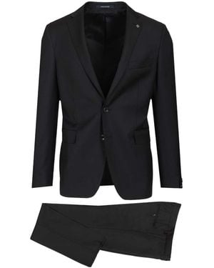 Tagliatore Single Breasted Two-Piece Suit - Black