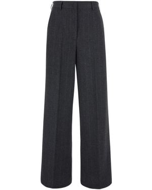 Jucca Pants With Striped Motif - Blue