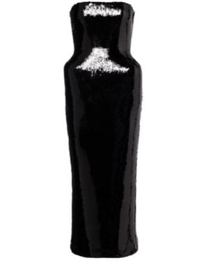 David Koma Sequined Bustier Dress - Black