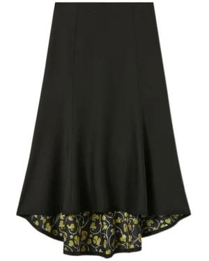 La DoubleJ Zip-Fastening Midi Skirt - Black