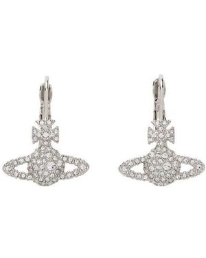 Vivienne Westwood Logo Pendant Earrings - White