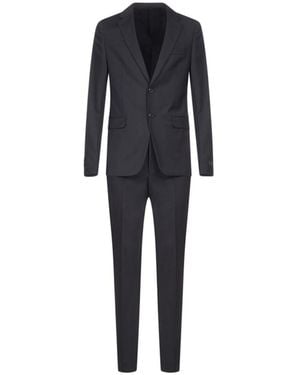 Prada Single-Breasted Wool And Mohair Suit - Blue