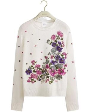 Dior Embroidered Sweater - White