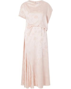 Erdem Jacquard Draped Midi Dress - Pink