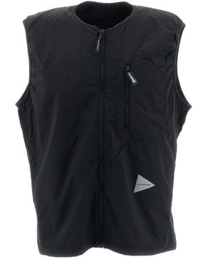 and wander Air Fleece Vest - Black