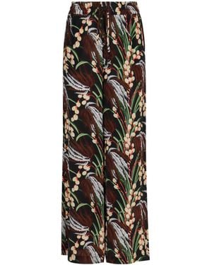 P.A.R.O.S.H. Printed High Waist Skirt - Black