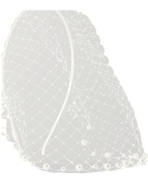 Jennifer Behr Mesh Headband - White