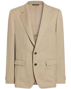 Dolce & Gabbana Single Vent Tailored Blazer - Natural