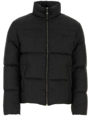 Versace Barocco Silhouette Zip-Up Puffer Jacket - Black