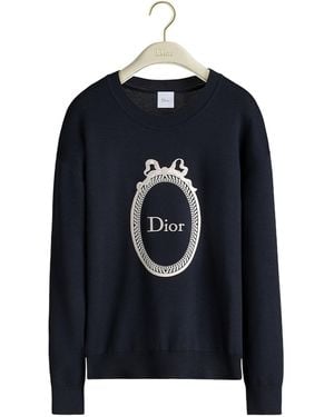 Dior Médaillon Embroidered Sweater - Blue