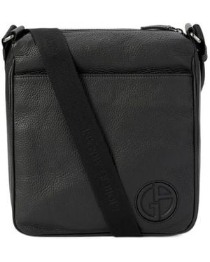 Giorgio Armani Logo Shoulder Bag - Black