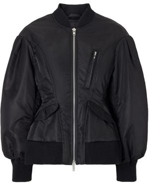 Simone Rocha Satin Bomber Jacket - Black