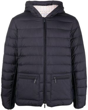 Thom Browne Padded Hooded Down Jacket - Blue