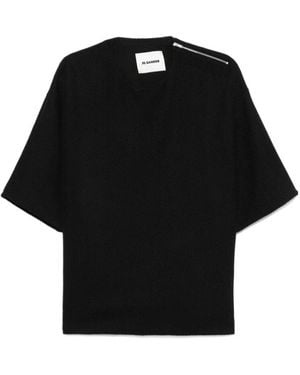 Jil Sander Textured T-Shirt - Black