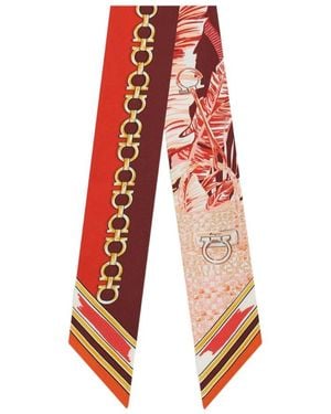 Ferragamo Feline Print Mini Bandeau - Red