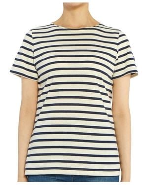 Saint James Striped Graphic T-Shirt - White