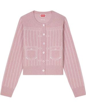 KENZO Trompe L'Il' Cardigan - Pink