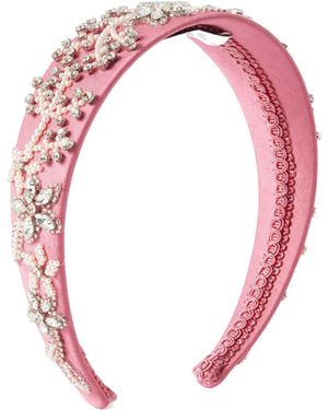 Erdem Embellished Headband - Pink