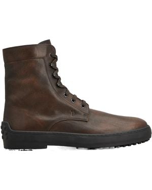 Tod's Winter Gommino Ankle Boots - Brown
