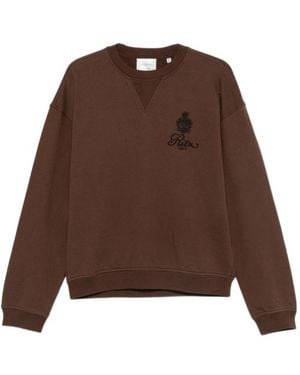 FRAME Embroidered Logo Sweatshirt - Brown