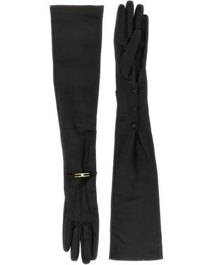 Elisabetta Franchi Five-Finger Gloves - Black