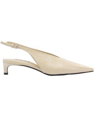 Jil Sander Leather Slingback Pumps - White