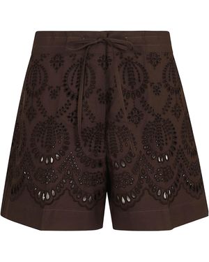 P.A.R.O.S.H. Cannes Embroidered Shorts - Grey
