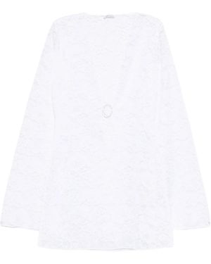 Oséree Lace Beach Dress - White
