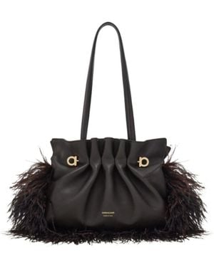 Ferragamo Ferragamo Soft Bag (S) - Black