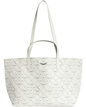 Zadig & Voltaire Z Shopper Xl Monogram Shoulder Bag - White