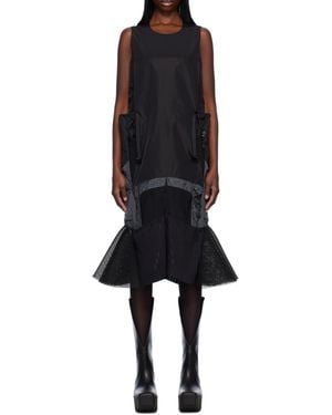 Junya Watanabe Panelled Midi Dress - Black