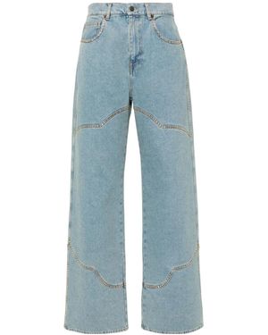GIUSEPPE DI MORABITO High-Rise Straight-Leg Jeans - Blue