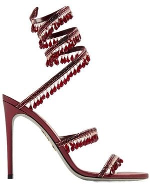 Rene Caovilla Bead-Embellished 100Mm Sandals - Pink