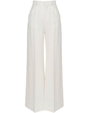 Chloé Wide-Legged Casual Pants - White
