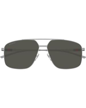 Gucci Eyewear Navigator Frame Sunglasses - Multicolour
