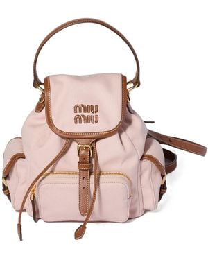 Miu Miu Logo Backpack - Pink