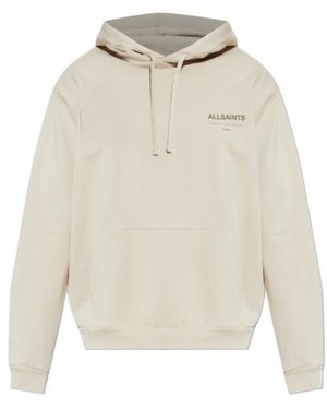 AllSaints Underground Logo Hoodie - White