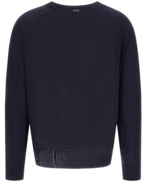 Herno Crewneck Ribbed T-Shirt - Blue