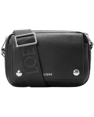 Loewe Pebble Messenger Bag Small - Black