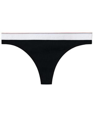 Alexander Wang Rib Plain Thong - Black