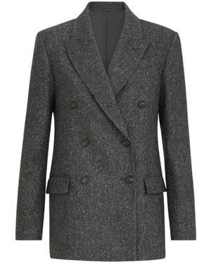 Brunello Cucinelli Double-Breasted Blazer - Gray