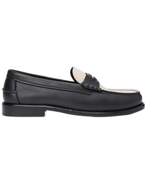 Tommy Hilfiger Two-Tone Loafers - Black