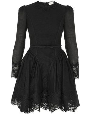 Zimmermann Lace-Trimmed Mini Dress - Black