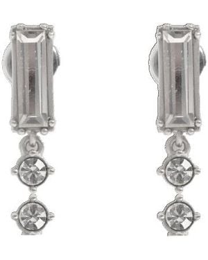 Jil Sander Earrings With A Shimmering Crystal - White